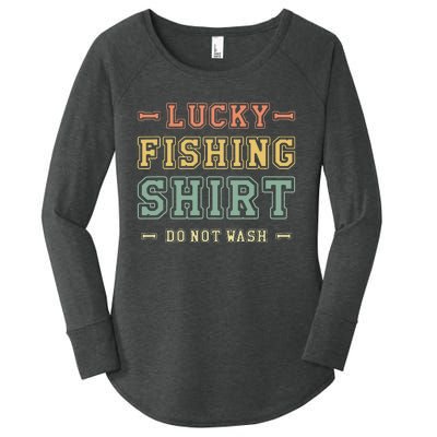 Lucky Fishing Do Not Wash Vintage Fishing Lover Women's Perfect Tri Tunic Long Sleeve Shirt