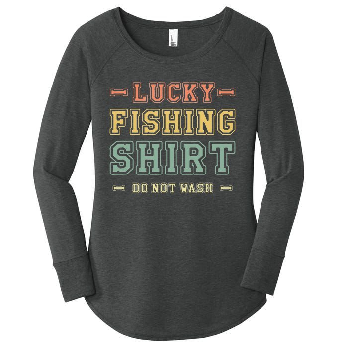 Lucky Fishing Do Not Wash Vintage Fishing Lover Women's Perfect Tri Tunic Long Sleeve Shirt