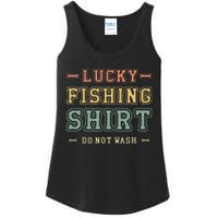 Lucky Fishing Do Not Wash Vintage Fishing Lover Ladies Essential Tank