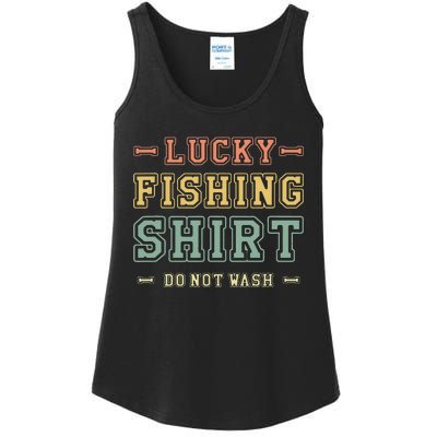 Lucky Fishing Do Not Wash Vintage Fishing Lover Ladies Essential Tank