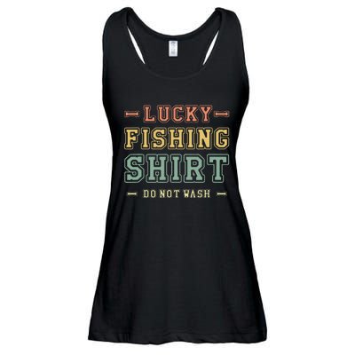 Lucky Fishing Do Not Wash Vintage Fishing Lover Ladies Essential Flowy Tank