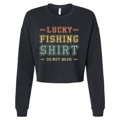 Lucky Fishing Do Not Wash Vintage Fishing Lover Cropped Pullover Crew