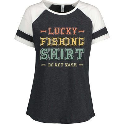 Lucky Fishing Do Not Wash Vintage Fishing Lover Enza Ladies Jersey Colorblock Tee