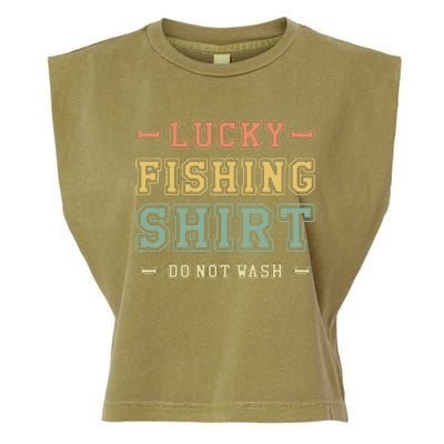 Lucky Fishing Do Not Wash Vintage Fishing Lover Garment-Dyed Women's Muscle Tee