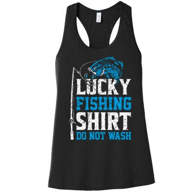 Lucky Fishing Do Not Wash Vintage Fishing Lover Women's Racerback Tank