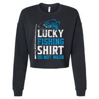 Lucky Fishing Do Not Wash Vintage Fishing Lover Cropped Pullover Crew