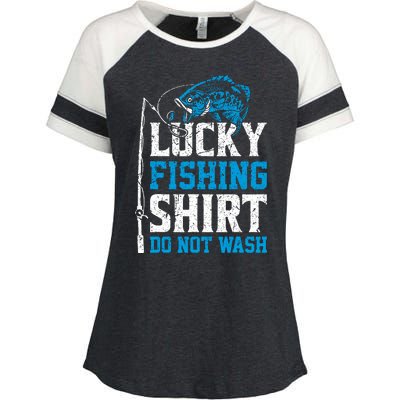 Lucky Fishing Do Not Wash Vintage Fishing Lover Enza Ladies Jersey Colorblock Tee