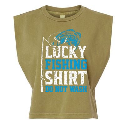 Lucky Fishing Do Not Wash Vintage Fishing Lover Garment-Dyed Women's Muscle Tee