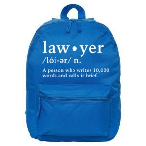 Lawyer Funny Dictionary Definition Cool Gift 16 in Basic Backpack