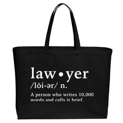 Lawyer Funny Dictionary Definition Cool Gift Cotton Canvas Jumbo Tote