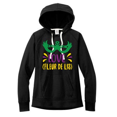 Love Fleur De Lis Women's Fleece Hoodie