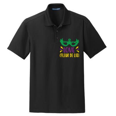 Love Fleur De Lis Dry Zone Grid Polo