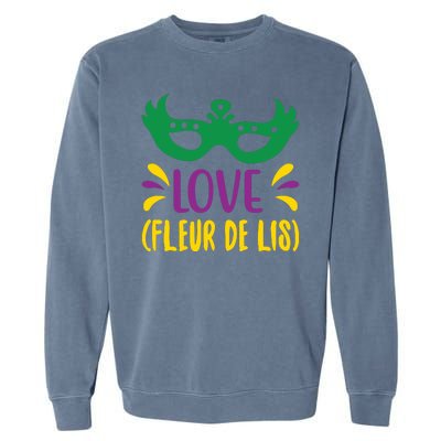 Love Fleur De Lis Garment-Dyed Sweatshirt