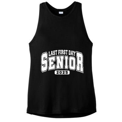 Last First Day Senior 2025 Class Of 2025 Ladies PosiCharge Tri-Blend Wicking Tank