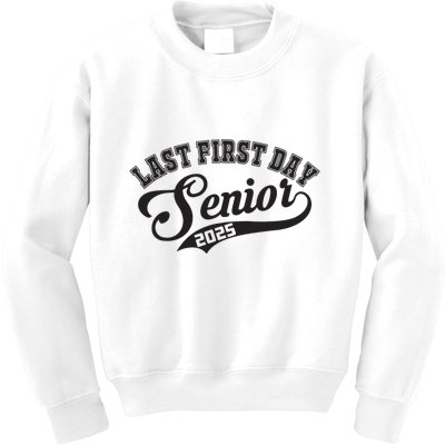 Last First Day Senior 2025 Class Of 2025 Back To School Kids Sweatshirt