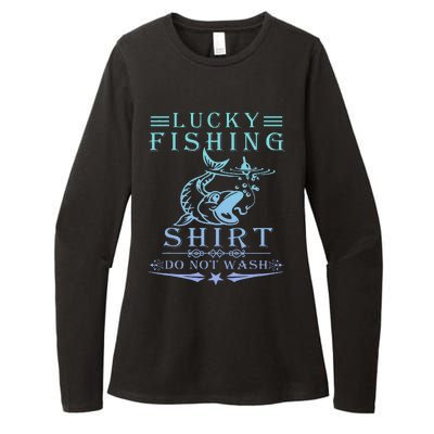 Lucky Fishing Do Not Wash Womens CVC Long Sleeve Shirt