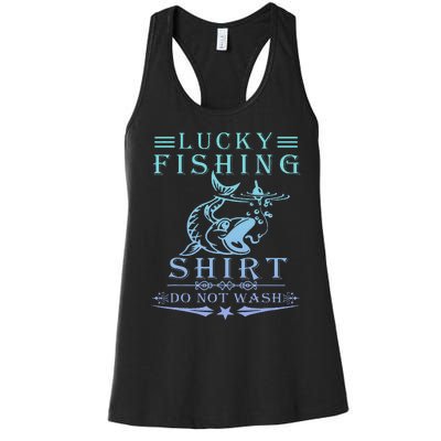 Lucky Fishing Do Not Wash Women's Racerback Tank