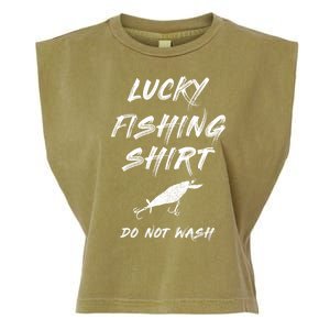 Lucky Fishing Do Not Wash Gifts Funny Fishing Garment-Dyed Women's Muscle Tee