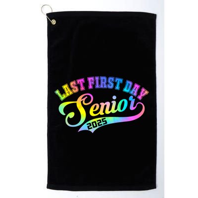 Last First Day Senior 2025 Class Of 2025 Seniors Tie Dye Great Gift Golf Towel