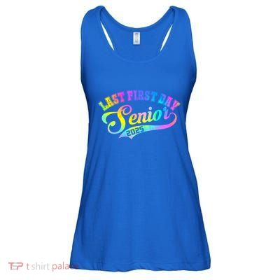 Last First Day Senior 2025 Class Of 2025 Seniors Tie Dye Great Gift Ladies Essential Flowy Tank