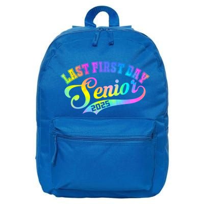 Last First Day Senior 2025 Class Of 2025 Seniors Tie Dye Great Gift 16 in Basic Backpack