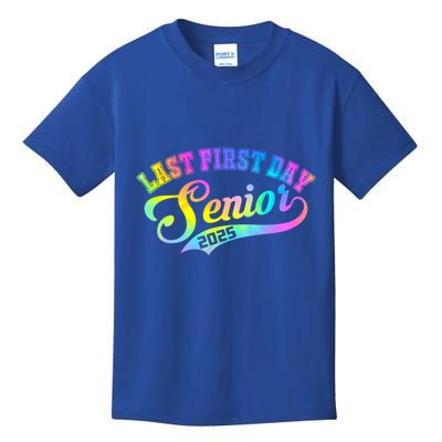 Last First Day Senior 2025 Class Of 2025 Seniors Tie Dye Great Gift Kids T-Shirt
