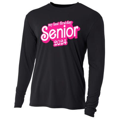 Last First Day Class of 2024 Funny Seniors 2024 Cooling Performance Long Sleeve Crew