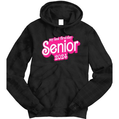 Last First Day Class of 2024 Funny Seniors 2024 Tie Dye Hoodie