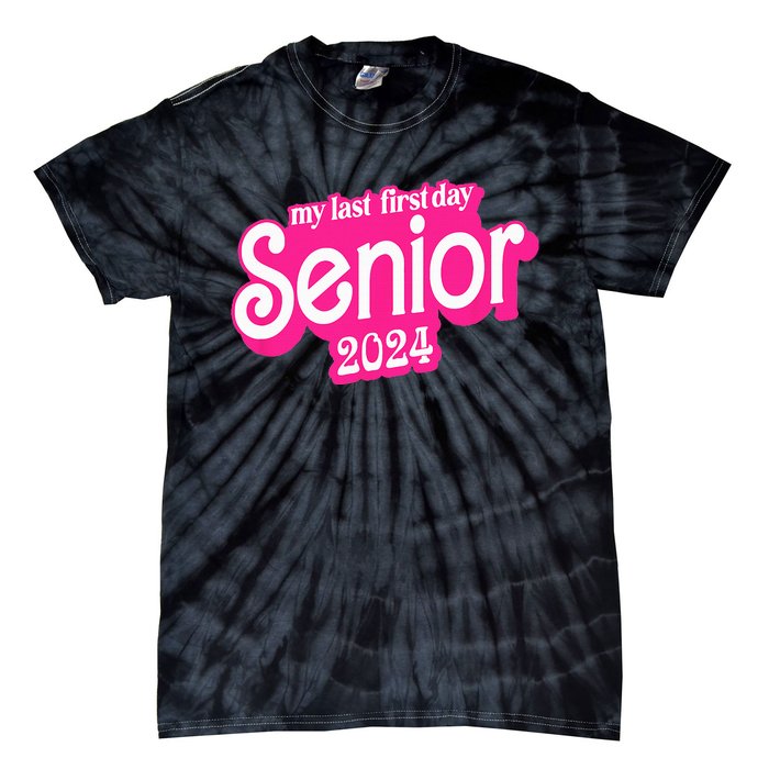 Last First Day Class of 2024 Funny Seniors 2024 Tie-Dye T-Shirt