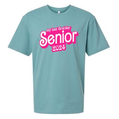 Last First Day Class of 2024 Funny Seniors 2024 Sueded Cloud Jersey T-Shirt