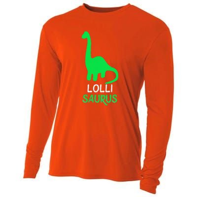 LolliSaurus Funny Dino Dinosaur LolliSaurus Cooling Performance Long Sleeve Crew