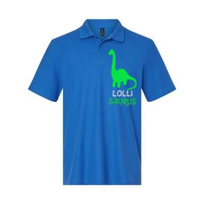 LolliSaurus Funny Dino Dinosaur LolliSaurus Softstyle Adult Sport Polo