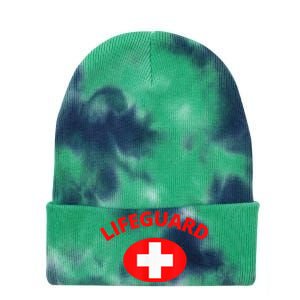 Lifeguard - Front Design Tie Dye 12in Knit Beanie