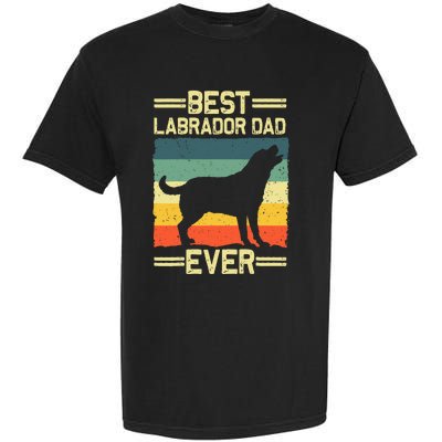 Labrador For  Dad Black Lab Yellow Labrador Retriever Garment-Dyed Heavyweight T-Shirt