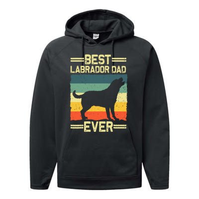 Labrador For  Dad Black Lab Yellow Labrador Retriever Performance Fleece Hoodie