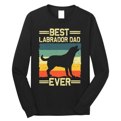 Labrador For  Dad Black Lab Yellow Labrador Retriever Long Sleeve Shirt