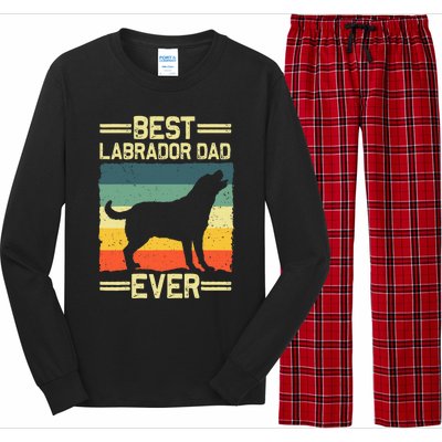 Labrador For  Dad Black Lab Yellow Labrador Retriever Long Sleeve Pajama Set