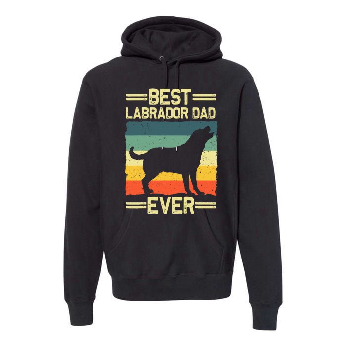 Labrador For  Dad Black Lab Yellow Labrador Retriever Premium Hoodie