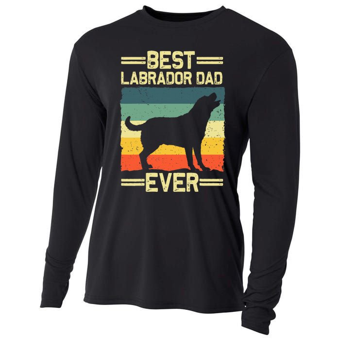 Labrador For  Dad Black Lab Yellow Labrador Retriever Cooling Performance Long Sleeve Crew