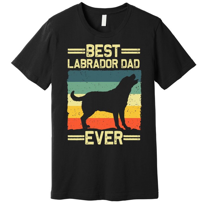 Labrador For  Dad Black Lab Yellow Labrador Retriever Premium T-Shirt