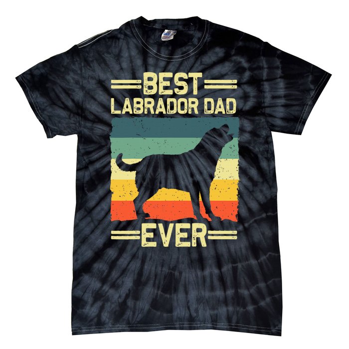 Labrador For  Dad Black Lab Yellow Labrador Retriever Tie-Dye T-Shirt