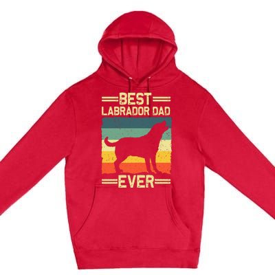 Labrador For  Dad Black Lab Yellow Labrador Retriever Premium Pullover Hoodie