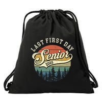 Last First Day Senior 2025 Class Of 2025 Back To School Drawstring Bag