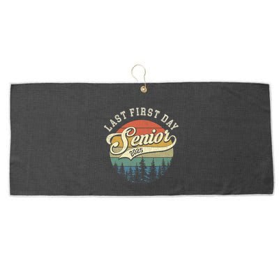 Last First Day Senior 2025 Class Of 2025 Back To School Large Microfiber Waffle Golf Towel
