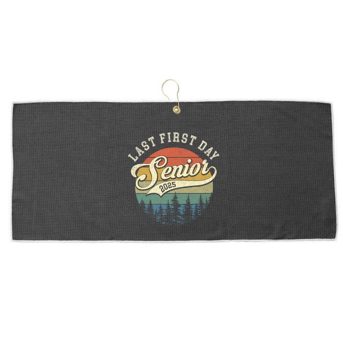 Last First Day Senior 2025 Class Of 2025 Back To School Large Microfiber Waffle Golf Towel