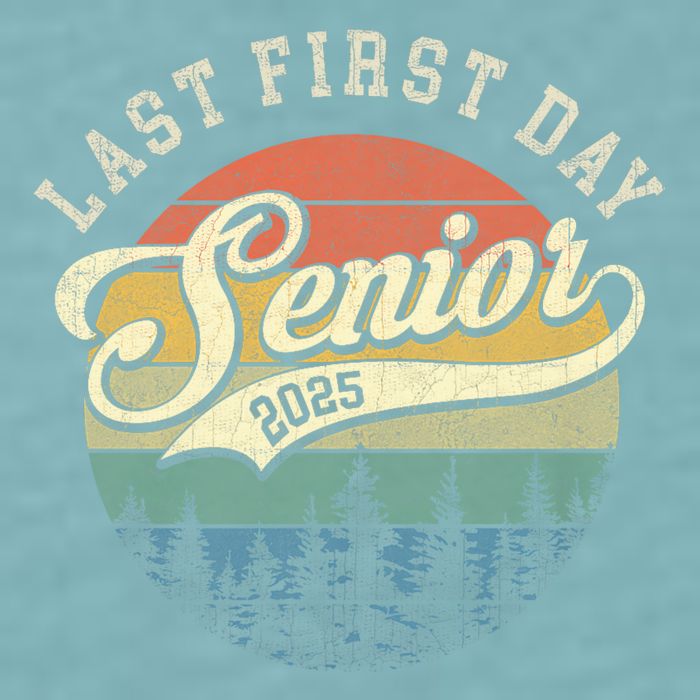 Last First Day Senior 2025 Class Of 2025 Back To School Sueded Cloud Jersey T-Shirt