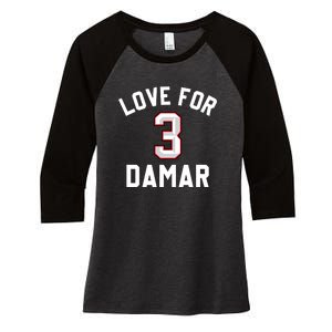 Love For Damar 3 Pray For Damar Women's Tri-Blend 3/4-Sleeve Raglan Shirt