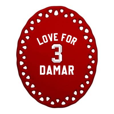 Love For Damar 3 Pray For Damar Ceramic Oval Ornament