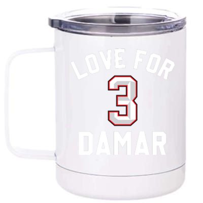 Love For Damar 3 Pray For Damar 12 oz Stainless Steel Tumbler Cup