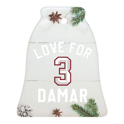 Love For Damar 3 Pray For Damar Ceramic Bell Ornament